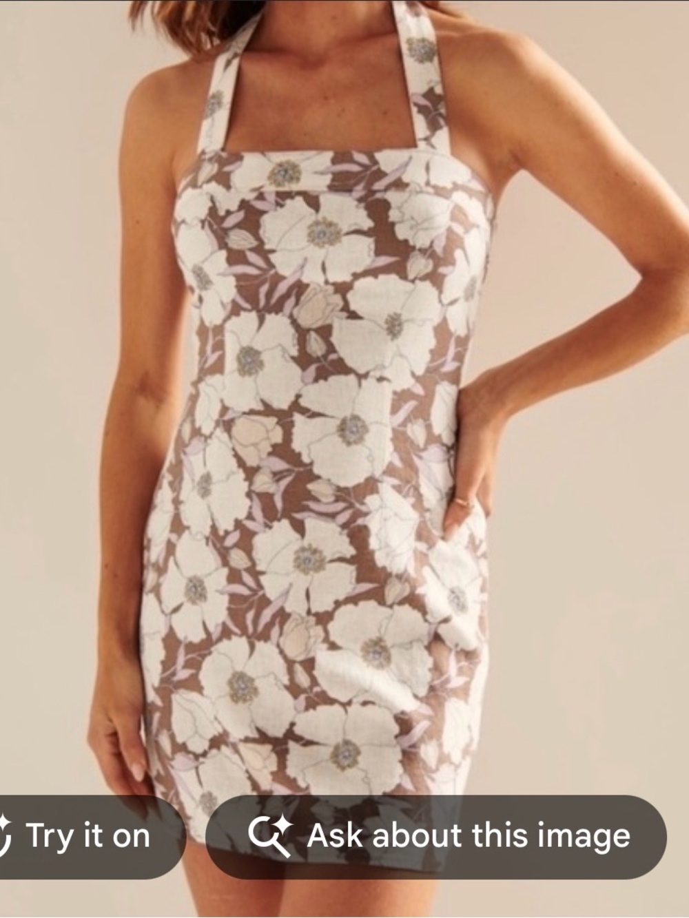 Abercrombie & Fitch fitted mini dress, sleeveless with halter top. Size XS